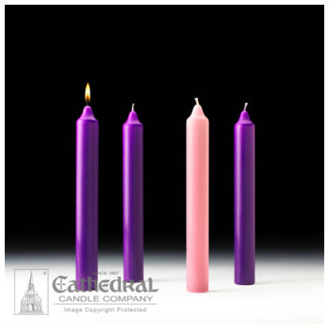 Stearine Cathedral Advent Candle Sets