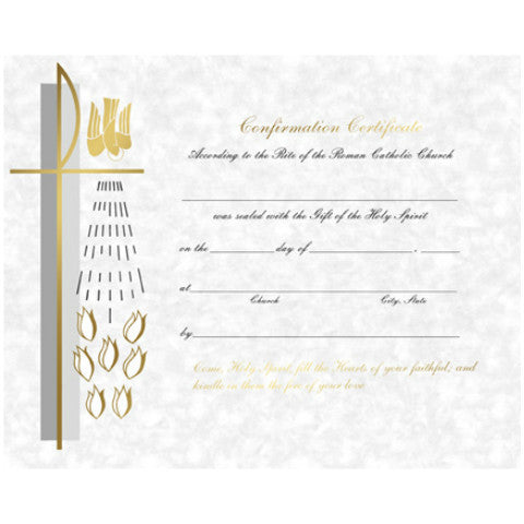sacrament of confirmation certificate