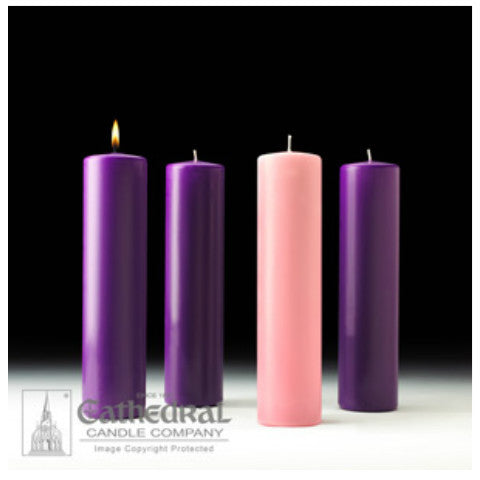 Stearine Pillar Cathedral Advent Candle Sets