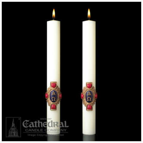 Christ Victorious Complementing Altar Candles