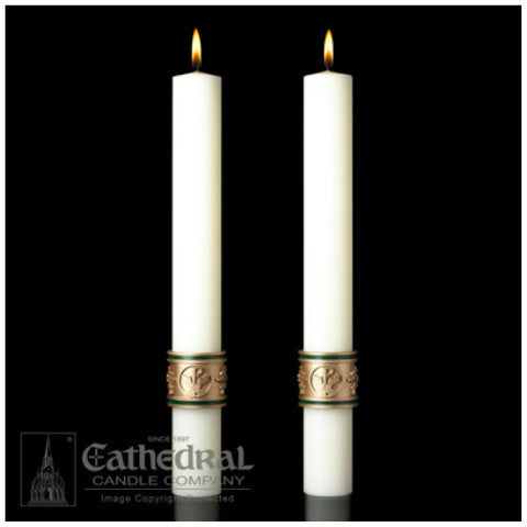 Cross of St. Francis Complementing Altar Candles
