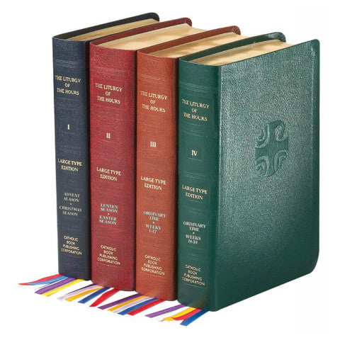 Liturgy of the Hours, Set of 4 Volumes (Large Type, Leather Binding) - No. 709/13