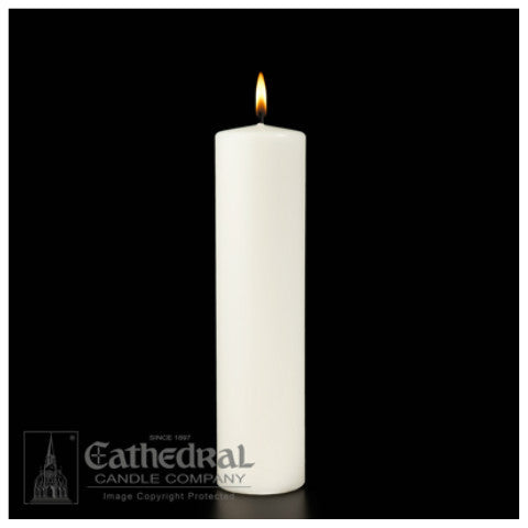 White Ceremonial Pillar Candle - Stearine