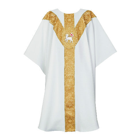 White Chasuble with Gold Banding