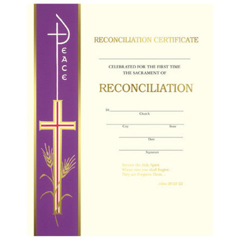 XC 105 Reconciliation Certificates