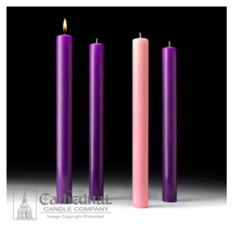 51% Beeswax Cathedral Advent Candle Sets